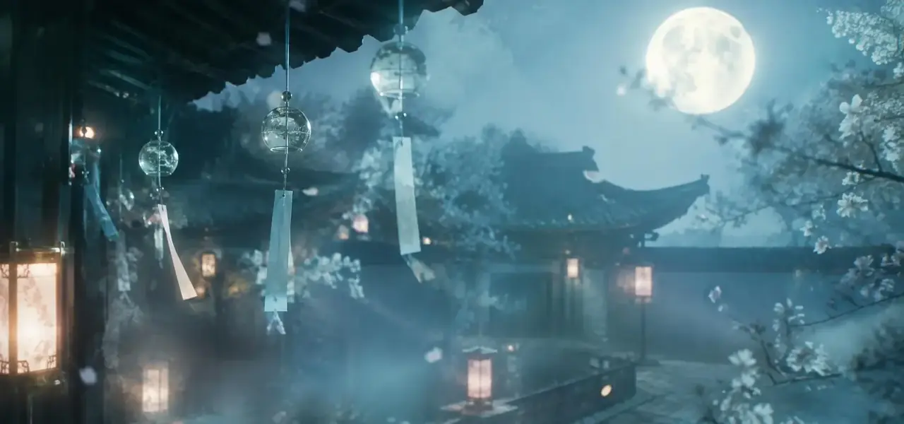 月光落进旧庭院 - 短剧tv首屏背景